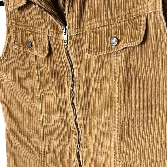 Y2K  70 s thick corduroy neutral tan dress,size 11, retro,boho,lagenlook,preppy - Picture 3 of 12